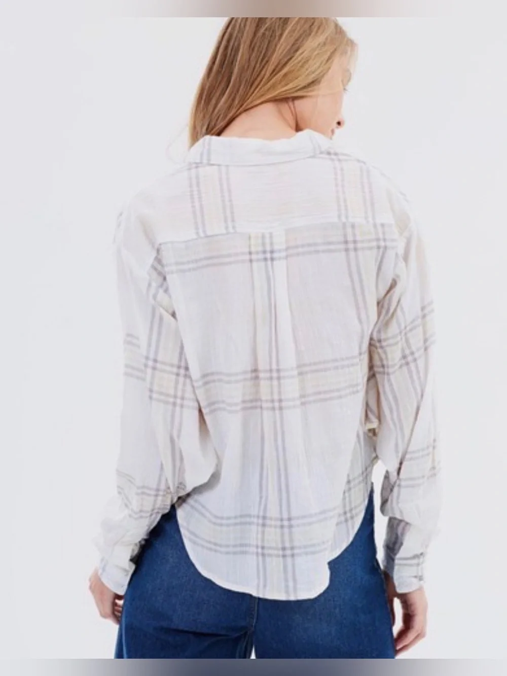 NWOT Free People Paradise Garden Cropped Cutie Button Up Shirt - Picture 2 of 9